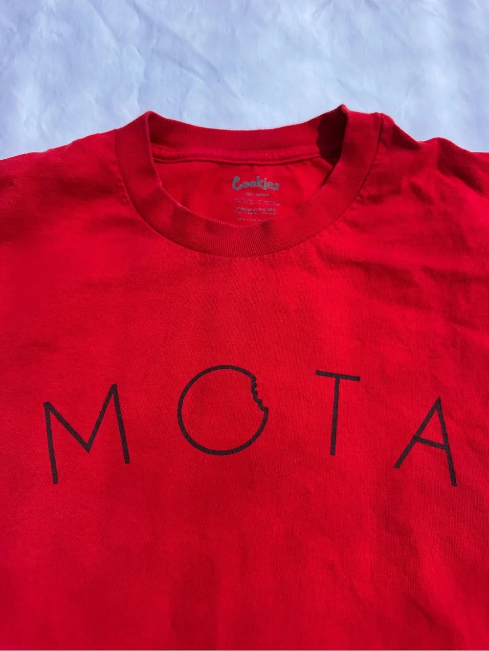 Men’s Red MOTA Logo Short Sleeve Tee by Cookies
